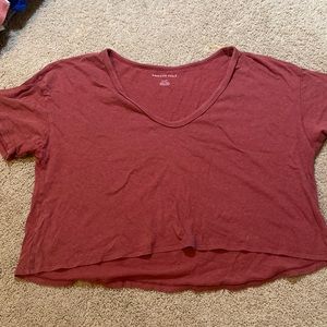 american eagle red top